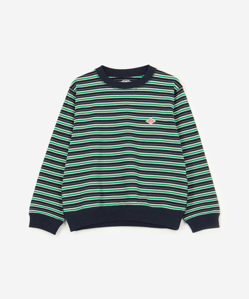 DANTON(ダントン)の「DANTON | キッズ ボーダー 長袖スウェットTシャツ(Tシャツ/カットソー・キッズ・ブルー系その他5/ブラウン系その他2/レッド系その他・135/125/115/105)」の3枚目の写真