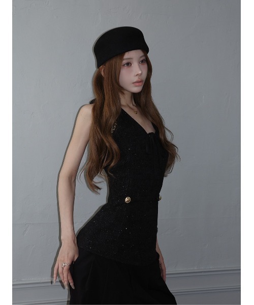 Darich(ダーリッチ)の「バックリボンチェーンツイードトップス(その他トップス・レディース・ブラック/ホワイト/ベージュ/ブラウン・FREE)」の22枚目の写真
