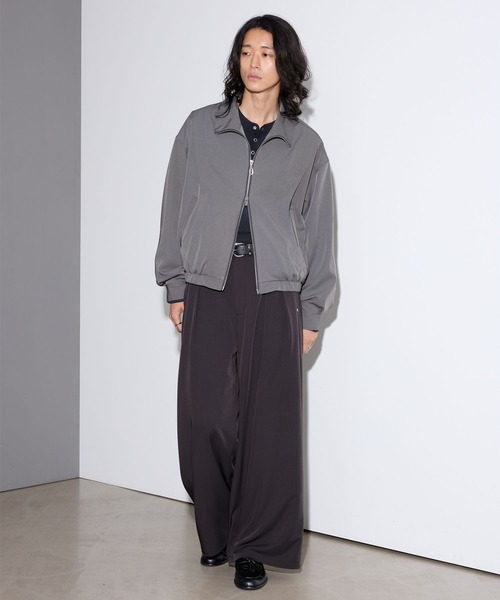 RAGEBLUE(レイジブルー)の「【LUXURY+EASY】<イージーケア>CURVE LINE COMPACT BLOUSON/ラグイージーカーブラインコンパクトブルゾン(ブルゾン・メンズ・ブラック/パープル/グレー・MEDIUM/LARGE)」の8枚目の写真