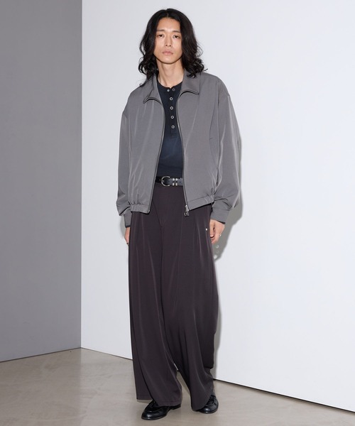 RAGEBLUE(レイジブルー)の「【LUXURY+EASY】<イージーケア>CURVE LINE COMPACT BLOUSON/ラグイージーカーブラインコンパクトブルゾン(ブルゾン・メンズ・ブラック/パープル/グレー・MEDIUM/LARGE)」の11枚目の写真