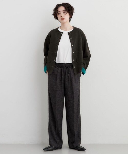 THE SHOP TK (ザ ショップ ティーケー )の「ネップツイードイージーワイドパンツ(その他パンツ・レディース・ブラック系3/ダークブラウン系3・12/13)」の5枚目の写真