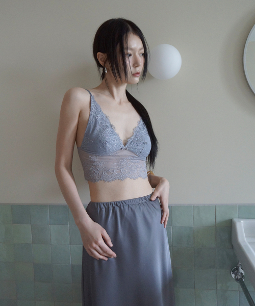PROJECT WAVE(プロジェクトウェーブ)の「RACE BRA TOP-GRAY(Tシャツ/カットソー・レディース・アイボリー/グリーン/ブラウン/ライトグレー・FREE)」の6枚目の写真