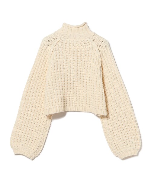 BEAMS HEART（ビームスハート）の「ワッフル編み クロップド プルオーバー（ニット/セーター・レディース・チャコールグレー/レッド/グレー/ホワイト系その他5・FREE）」の13枚目の写真