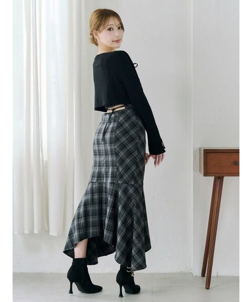 EATME（イートミー）の「マーメイドチェックワンピース（ワンピース・レディース・ブラック/ブラウン・SMALL/MEDIUM）」の5枚目の写真
