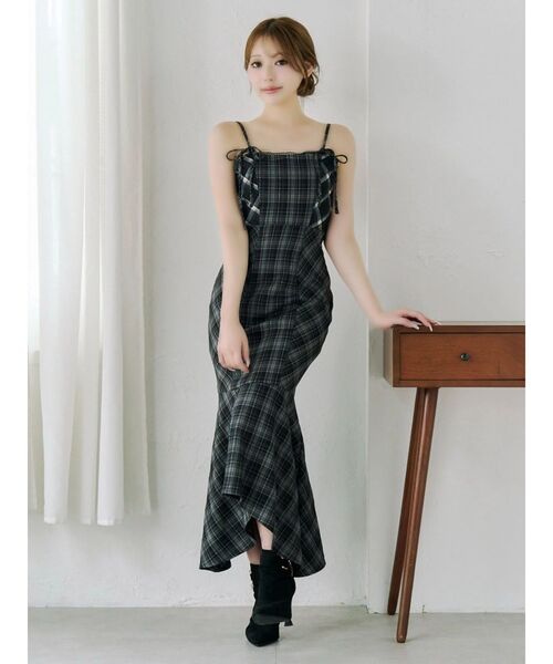 EATME（イートミー）の「マーメイドチェックワンピース（ワンピース・レディース・ブラック/ブラウン・SMALL/MEDIUM）」の6枚目の写真