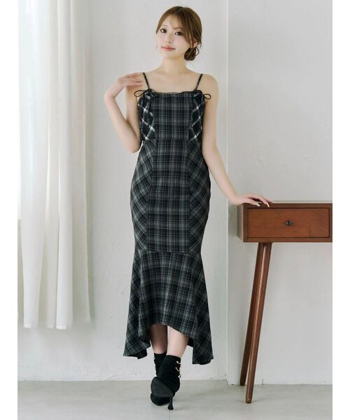 EATME（イートミー）の「マーメイドチェックワンピース（ワンピース・レディース・ブラック/ブラウン・SMALL/MEDIUM）」の8枚目の写真
