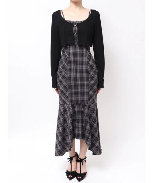 EATME（イートミー）の「マーメイドチェックワンピース（ワンピース・レディース・ブラック/ブラウン・SMALL/MEDIUM）」の12枚目の写真