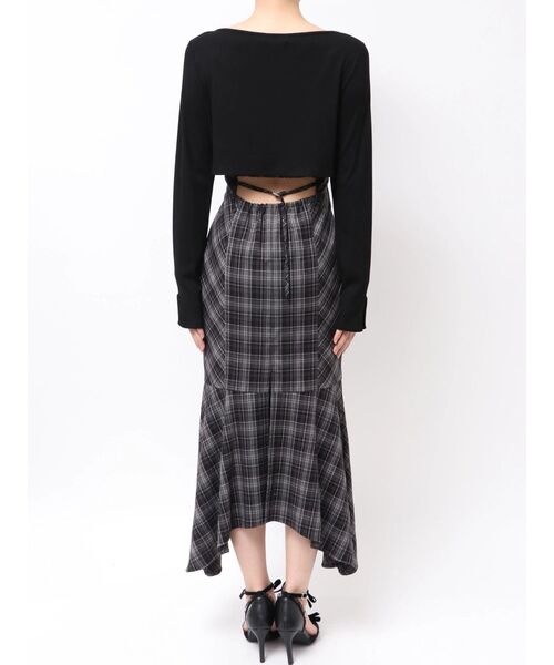 EATME（イートミー）の「マーメイドチェックワンピース（ワンピース・レディース・ブラック/ブラウン・SMALL/MEDIUM）」の14枚目の写真