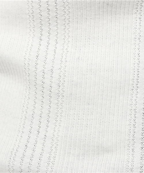 WEGO（ウィゴー）の「DISPARK/テレコヘンリーネックTシャツ（Tシャツ/カットソー・レディース・スミクロ/オフホワイト/杢グレー・FREE）」の9枚目の写真