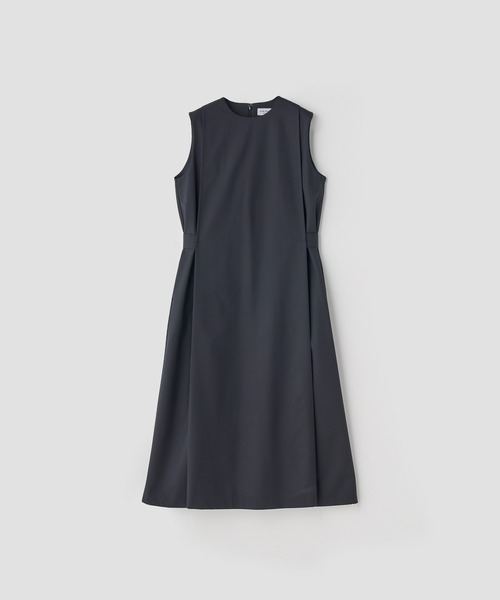 JOHN SMEDLEY（ジョンスメドレー）の「ウール混サイドタックノースリーブワンピース｜FA112（ワンピース・レディース・ブラック・F）」の2枚目の写真