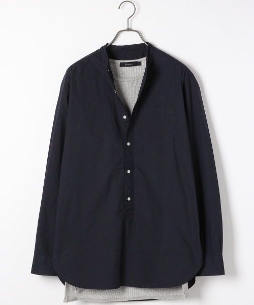 RAGEBLUE(レイジブルー)の「60/プルオーバーロングシャツ長袖/705725(シャツ/ブラウス・メンズ・グレー/ネイビー/ホワイト・LARGE/MEDIUM)」の1枚目の写真