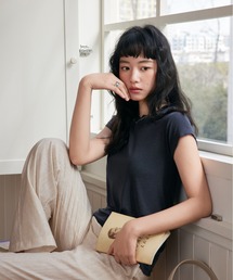 とろん、と涼しい メリノウール混 Tシャツ