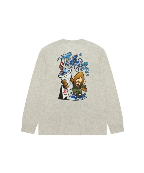 AAPE BY A BATHING APE（エーエイプバイアベイシングエイプ）の「AAPER "Fall Warning" LONG SLEEVE TEE（Tシャツ/カットソー・メンズ・オフホワイト・SMALL/MEDIUM/LARGE/X-LARGE）」の2枚目の写真