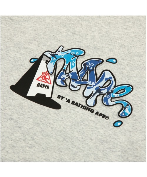 AAPE BY A BATHING APE（エーエイプバイアベイシングエイプ）の「AAPER "Fall Warning" LONG SLEEVE TEE（Tシャツ/カットソー・メンズ・オフホワイト・SMALL/MEDIUM/LARGE/X-LARGE）」の3枚目の写真