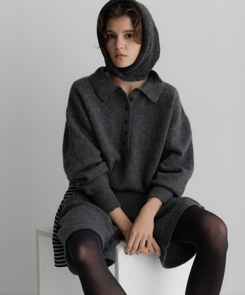 URBAN RESEARCH Sonny Label（アーバンリサーチサニーレーベル）の「ニットシャツXショートパンツSETUP（ニット/セーター・レディース・ブラウン/チャコールグレー・FREE）」の3枚目の写真