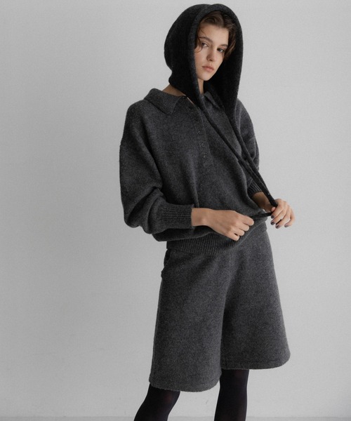 URBAN RESEARCH Sonny Label（アーバンリサーチサニーレーベル）の「ニットシャツXショートパンツSETUP（ニット/セーター・レディース・ブラウン/チャコールグレー・FREE）」の5枚目の写真