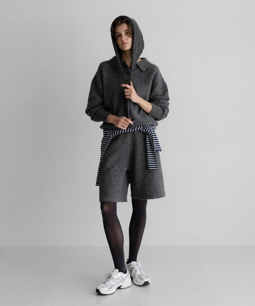 URBAN RESEARCH Sonny Label（アーバンリサーチサニーレーベル）の「ニットシャツXショートパンツSETUP（ニット/セーター・レディース・ブラウン/チャコールグレー・FREE）」の7枚目の写真