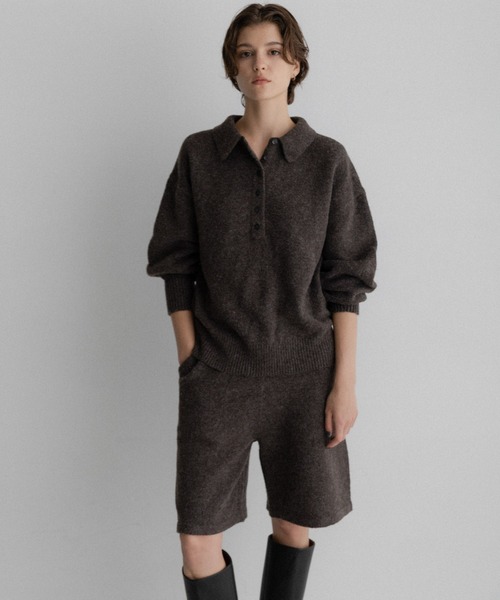URBAN RESEARCH Sonny Label（アーバンリサーチサニーレーベル）の「ニットシャツXショートパンツSETUP（ニット/セーター・レディース・ブラウン/チャコールグレー・FREE）」の10枚目の写真