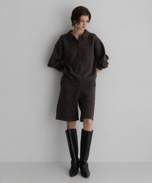 URBAN RESEARCH Sonny Label（アーバンリサーチサニーレーベル）の「ニットシャツXショートパンツSETUP（ニット/セーター・レディース・ブラウン/チャコールグレー・FREE）」の13枚目の写真