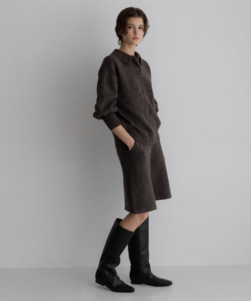 URBAN RESEARCH Sonny Label（アーバンリサーチサニーレーベル）の「ニットシャツXショートパンツSETUP（ニット/セーター・レディース・ブラウン/チャコールグレー・FREE）」の14枚目の写真