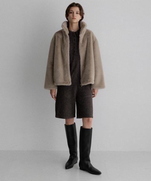 URBAN RESEARCH Sonny Label（アーバンリサーチサニーレーベル）の「ニットシャツXショートパンツSETUP（ニット/セーター・レディース・ブラウン/チャコールグレー・FREE）」の16枚目の写真
