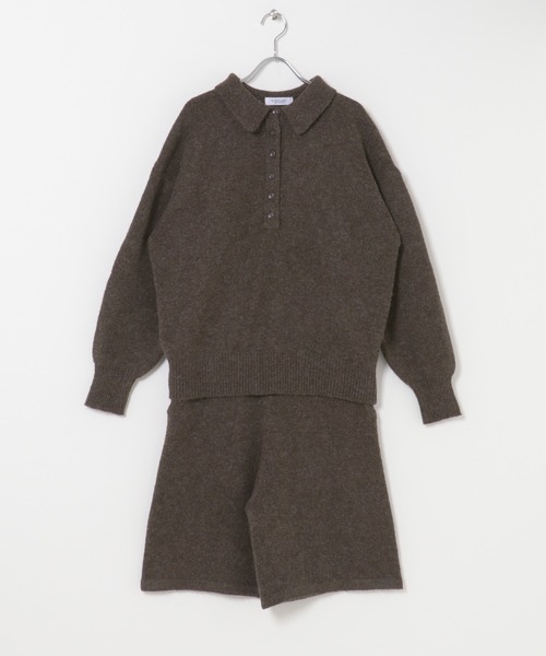 URBAN RESEARCH Sonny Label（アーバンリサーチサニーレーベル）の「ニットシャツXショートパンツSETUP（ニット/セーター・レディース・ブラウン/チャコールグレー・FREE）」の22枚目の写真