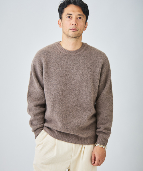 EDIFICE(エディフィス)の「スリアルパカミックス クルーネックニット(ニット/セーター・メンズ・ライトグレー/ブラック/ベージュ系その他/ブルー系その他・SMALL/MEDIUM/LARGE)」の14枚目の写真