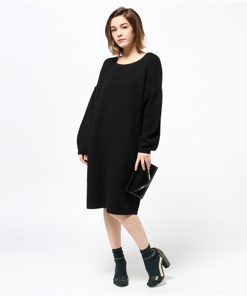 MOUSSY（マウジー）の「VOLUME ARM KNIT DRESS（ワンピース・レディース・トップグレー/ブラック/ベージュ・FREE）」の12枚目の写真