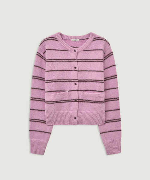 LMOOD WOMEN(エルムード ウーマン)の「THEA Striped Mohair Wool Cardigan Blush Pink(カーディガン/ボレロ・レディース・その他・36/38)」の2枚目の写真