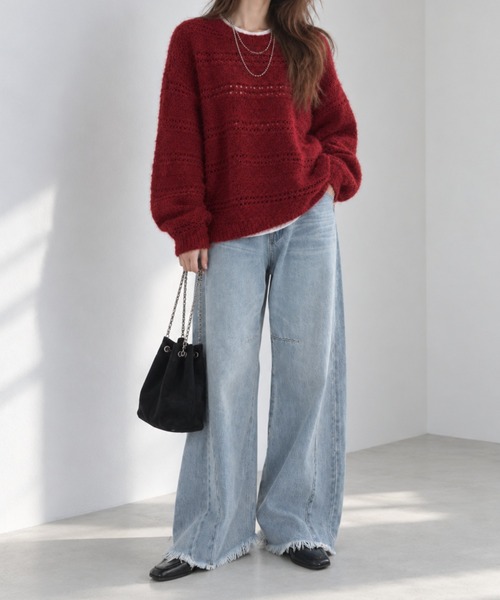 モデル身長：158cm
着用サイズ：FREE