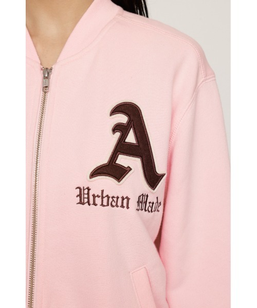 SLY(スライ)の「PATCHED ZIP UP JACKET パッチドジップアップジャケット パーカー 秋服 冬服(ブルゾン・レディース・ネイビー/杢グレー/ライトピンク・1/2)」の18枚目の写真