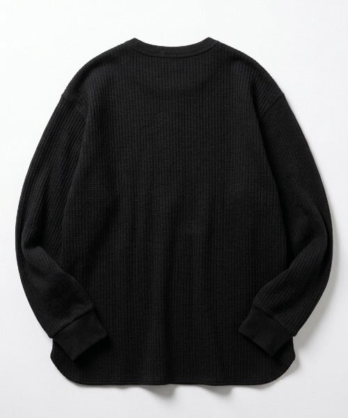 POWER TO THE PEOPLE(パワートゥーザピープル)の「2026AW POWER TO THE PEOPLE/パワートゥザピープル ヘビーウェイト ビックワッフル ヘンリーネック スウェット トレーナー レディース メンズ(スウェット・メンズ・アイボリー/グレー/ブラウン/ブラック・M/L/LL)」の13枚目の写真
