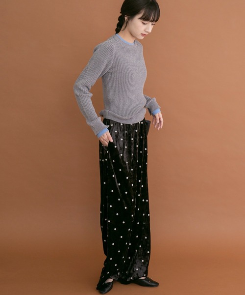 ITEMS URBANRESEARCH(アイテムズ アーバンリサーチ)の「ミニモール配色ニット(ニット/セーター・レディース・オフホワイト/グレー/ベージュ/ブラック・FREE)」の10枚目の写真