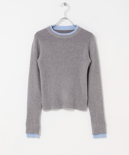 ITEMS URBANRESEARCH(アイテムズ アーバンリサーチ)の「ミニモール配色ニット(ニット/セーター・レディース・オフホワイト/グレー/ベージュ/ブラック・FREE)」の11枚目の写真