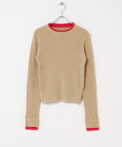ITEMS URBANRESEARCH(アイテムズ アーバンリサーチ)の「ミニモール配色ニット(ニット/セーター・レディース・オフホワイト/グレー/ベージュ/ブラック・FREE)」の18枚目の写真