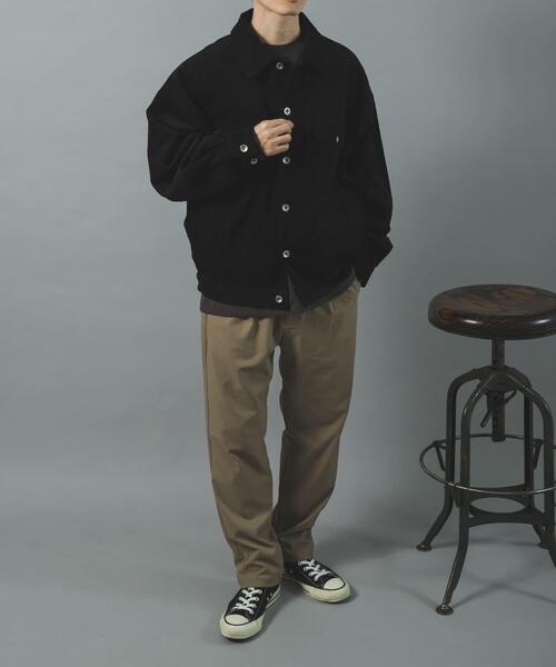 ITEMS URBANRESEARCH（アイテムズ アーバンリサーチ）の「ストレッチツイル 1-tuck トラウザー（その他パンツ・メンズ・ブラック/ベージュ/ネイビー・LARGE/MEDIUM）」の14枚目の写真