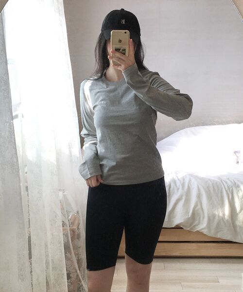 HAVISM(ヘビズム)の「W NAME CARD L/S TEE(GREY)(Tシャツ/カットソー・レディース・その他・FREE)」の2枚目の写真
