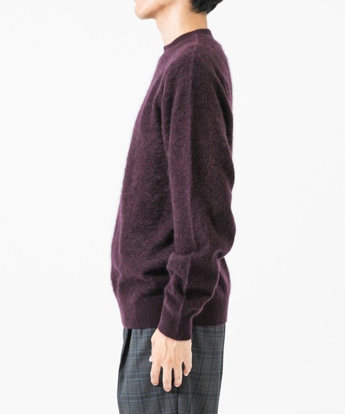 URBAN RESEARCH(アーバンリサーチ)の「FUR WOOL CREW-NECK KNIT(ニット/セーター・メンズ・ブラウン/ライトブルー/ブラック/パープル・LARGE/MEDIUM)」の6枚目の写真