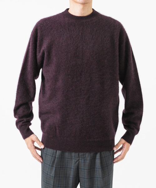 URBAN RESEARCH(アーバンリサーチ)の「FUR WOOL CREW-NECK KNIT(ニット/セーター・メンズ・ブラウン/ライトブルー/ブラック/パープル・LARGE/MEDIUM)」の5枚目の写真