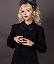 コウモリ衿長袖ブラウス