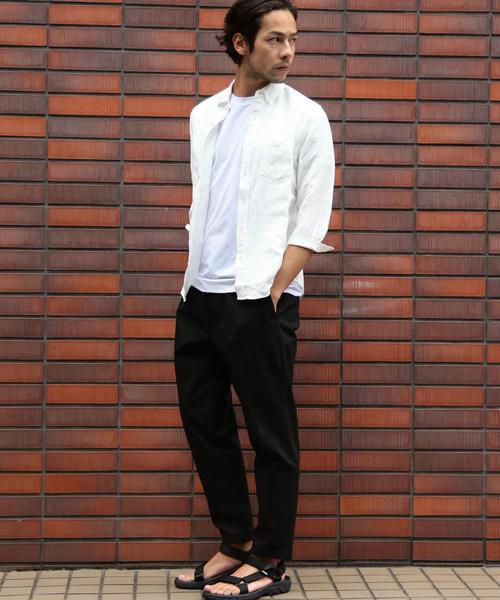 BEAUTY&YOUTH UNITED ARROWS（ビューティーアンドユースユナイテッドアローズ）の「【WEB限定】by ∴ リネン バイオウォッシュ 7スリーブシャツ◆（シャツ/ブラウス・メンズ・ブラック/ブラウン/オリーブ/ネイビー/ホワイト・MEDIUM/SMALL/LARGE）」の14枚目の写真