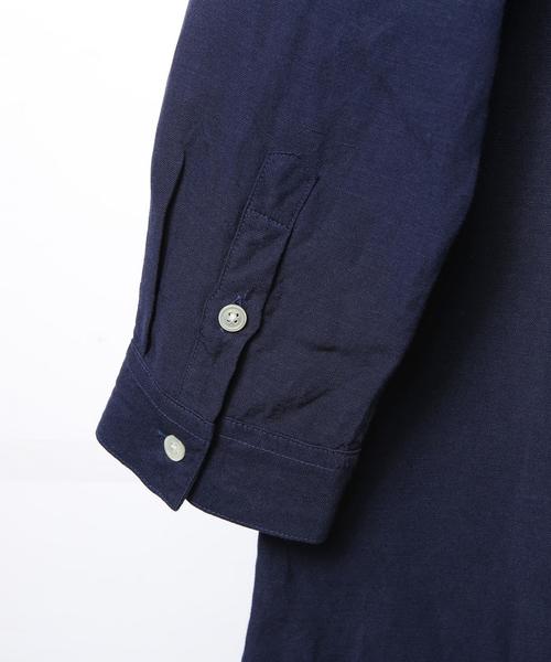 BEAUTY&YOUTH UNITED ARROWS（ビューティーアンドユースユナイテッドアローズ）の「【WEB限定】by ∴ リネン バイオウォッシュ 7スリーブシャツ◆（シャツ/ブラウス・メンズ・ブラック/ブラウン/オリーブ/ネイビー/ホワイト・MEDIUM/SMALL/LARGE）」の8枚目の写真