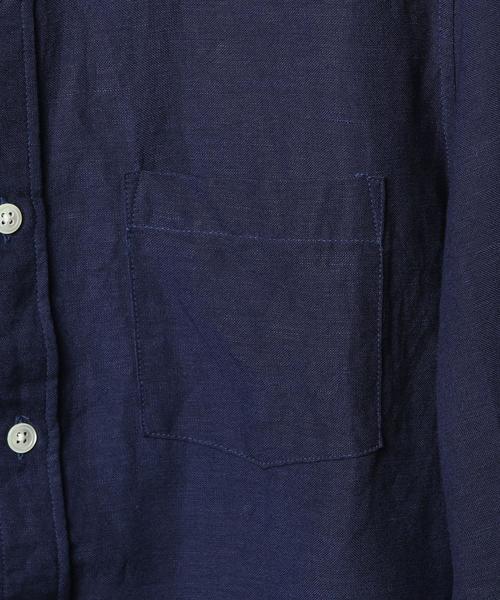 BEAUTY&YOUTH UNITED ARROWS（ビューティーアンドユースユナイテッドアローズ）の「【WEB限定】by ∴ リネン バイオウォッシュ 7スリーブシャツ◆（シャツ/ブラウス・メンズ・ブラック/ブラウン/オリーブ/ネイビー/ホワイト・MEDIUM/SMALL/LARGE）」の10枚目の写真
