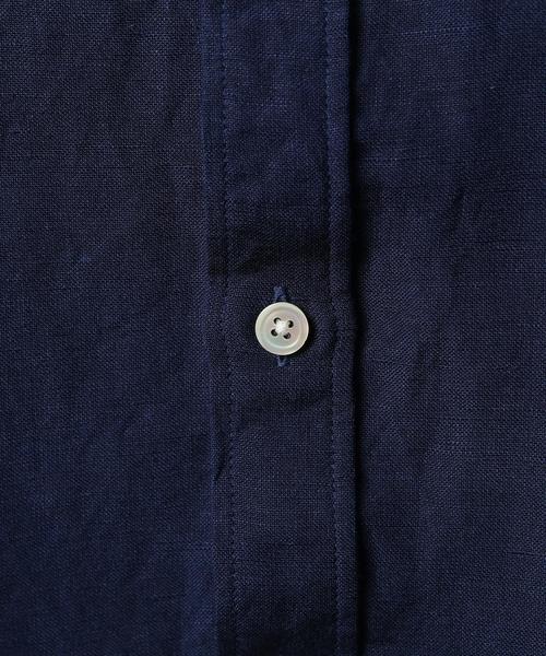 BEAUTY&YOUTH UNITED ARROWS（ビューティーアンドユースユナイテッドアローズ）の「【WEB限定】by ∴ リネン バイオウォッシュ 7スリーブシャツ◆（シャツ/ブラウス・メンズ・ブラック/ブラウン/オリーブ/ネイビー/ホワイト・MEDIUM/SMALL/LARGE）」の11枚目の写真