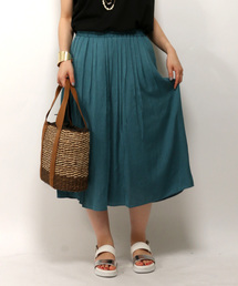 LBC | レーヨンポリエステルギャザースカート         (スカート)