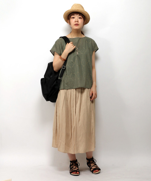 LBC(エルビーシー)の「レーヨンポリエステルギャザースカート (スカート・レディース・ダークグレー/ダークブルー/ベージュ・MEDIUM/LARGE)」の12枚目の写真