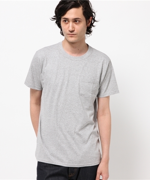 L&HARMONY（エルアンドハーモニー）の「[Fruit of the room / フルーツオブザルーム] 別注ベーシックポケットTシャツ（Tシャツ/カットソー・メンズ・ホワイト/ネイビー/ブラック/グレー・LARGE/MEDIUM）」の3枚目の写真