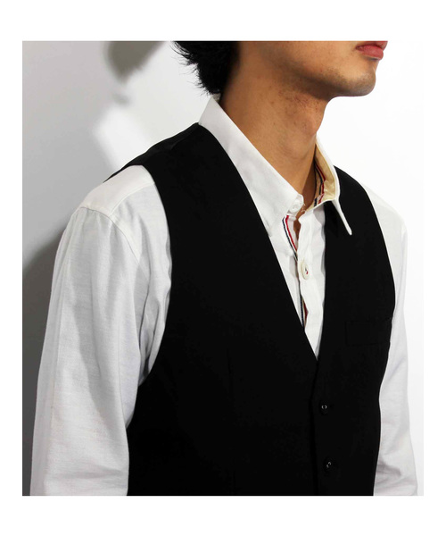 ８(eight)（エイト）の「スーツ生地ジレベスト（ベスト・メンズ・ネイビー/ブラック/グレー/ワイン/ベージュ・LARGE/X-LARGE/MEDIUM/XX-LARGE）」の9枚目の写真