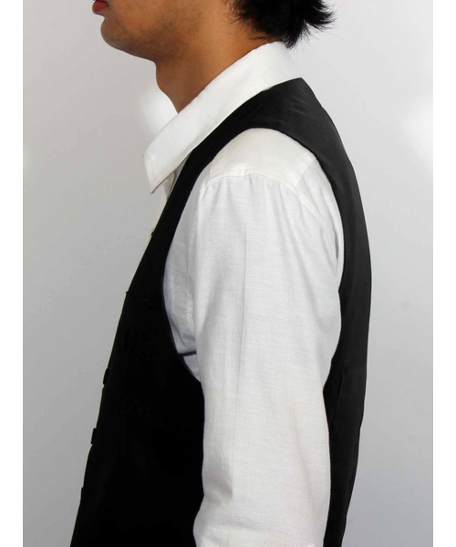 ８(eight)（エイト）の「スーツ生地ジレベスト（ベスト・メンズ・ネイビー/ブラック/グレー/ワイン/ベージュ・LARGE/X-LARGE/MEDIUM/XX-LARGE）」の6枚目の写真