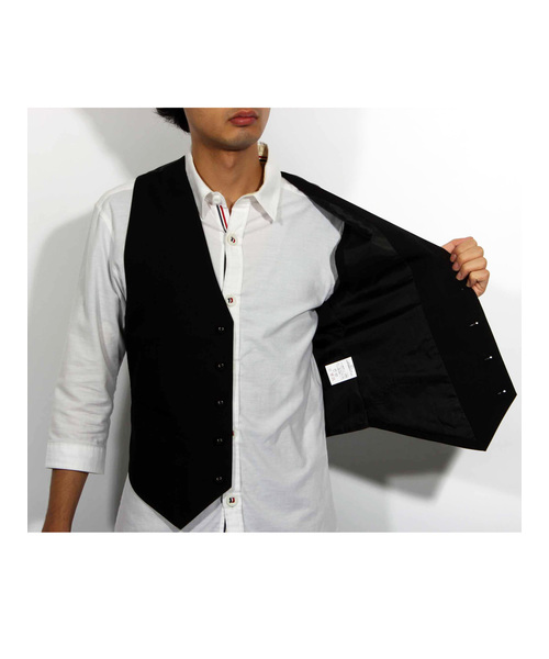 ８(eight)（エイト）の「スーツ生地ジレベスト（ベスト・メンズ・ネイビー/ブラック/グレー/ワイン/ベージュ・LARGE/X-LARGE/MEDIUM/XX-LARGE）」の16枚目の写真